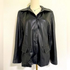 Ricard Pells Barcelona Spain 100% Leather Made in Spain Jacket